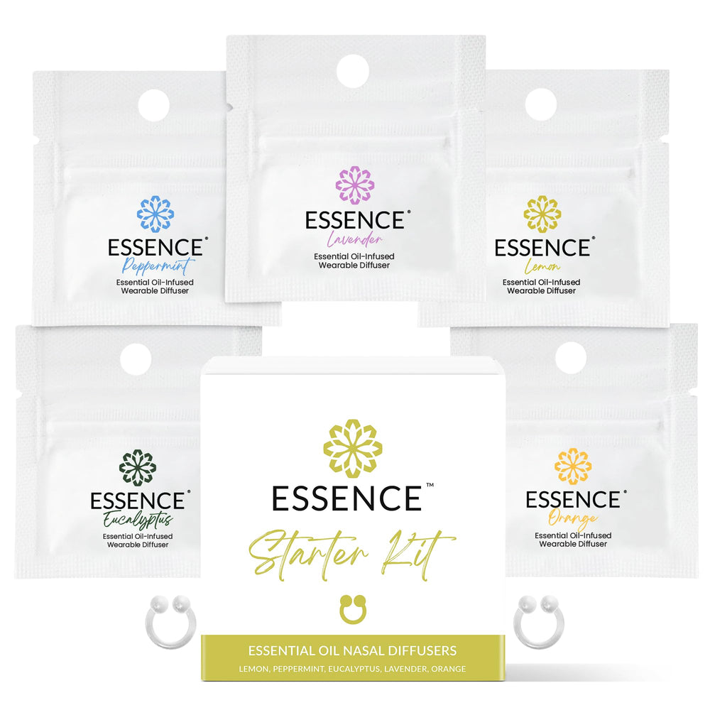 HONÉ kit frontal mostrando cinco anillos para iniciar aromaterapia portátil