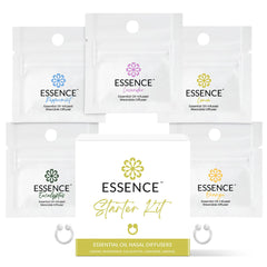 HONÉ kit frontal mostrando cinco anillos para iniciar aromaterapia portátil