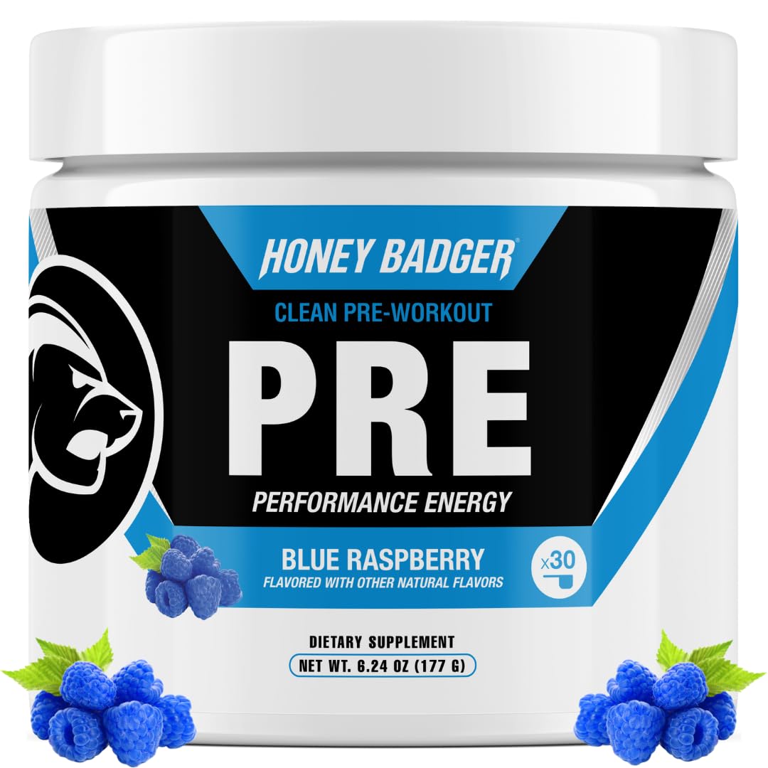 Honey Badger frasco visible frontal, muestra el diseño y beneficios claros