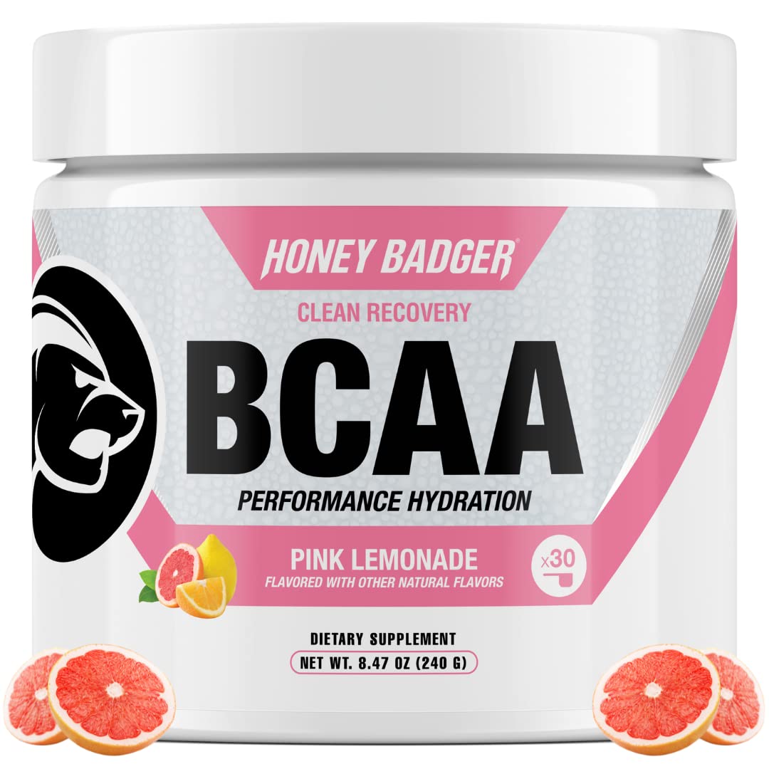 Honey Badger frente del envase mostrando diseño y sabor Pink Lemonade