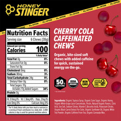 Honey Stinger primer plano de textura de la gomita para energía masticable