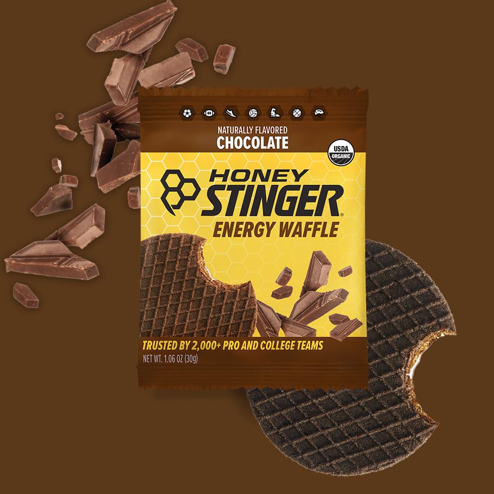 Honey Stinger gofre dentro de bolsa deportiva listo para entrenamiento