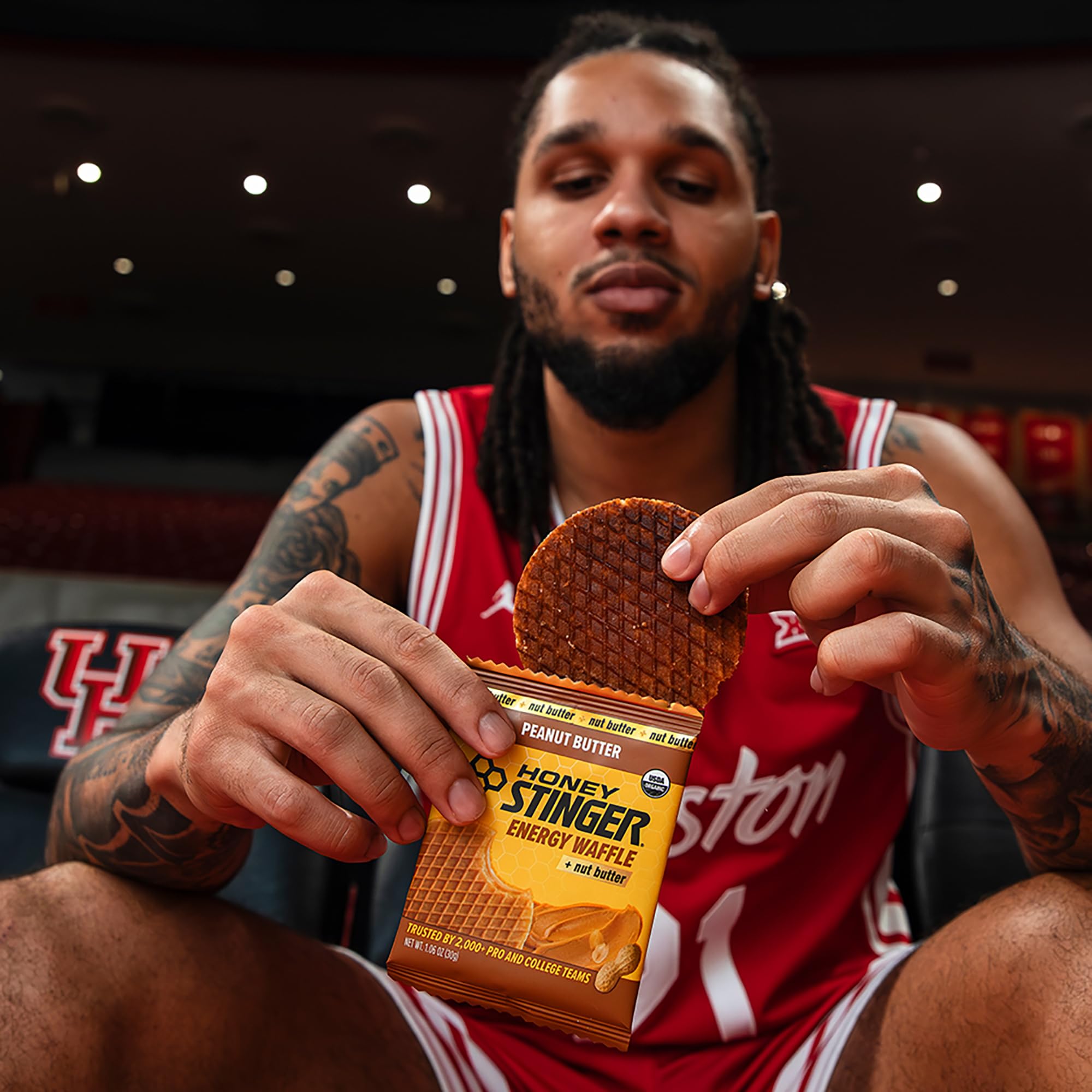 Honey Stinger etiqueta de ingredientes orgánicos y sin aditivos