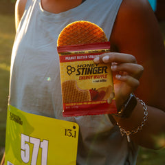Honey Stinger etiqueta orgánica y lista de ingredientes, sin aditivos artificiales