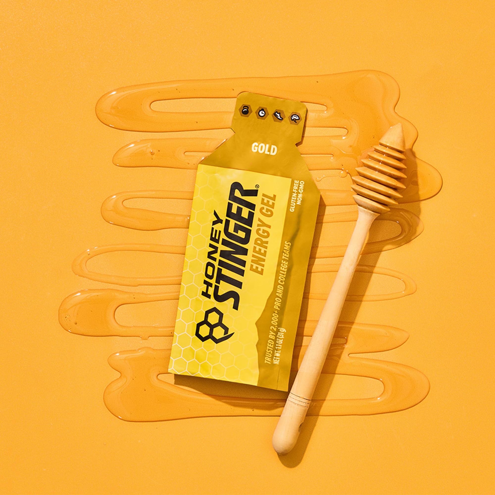 Honey Stinger tamaño del paquete comparación práctico para llevar