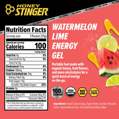 Honey Stinger gel en mano listo para consumo rápido durante ejercicio
