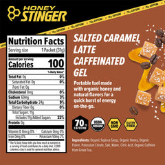 Honey Stinger gel siendo consumido en carrera, energía inmediata