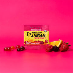 Honey Stinger masticable en bolsillo durante carrera aporta energía inmediata