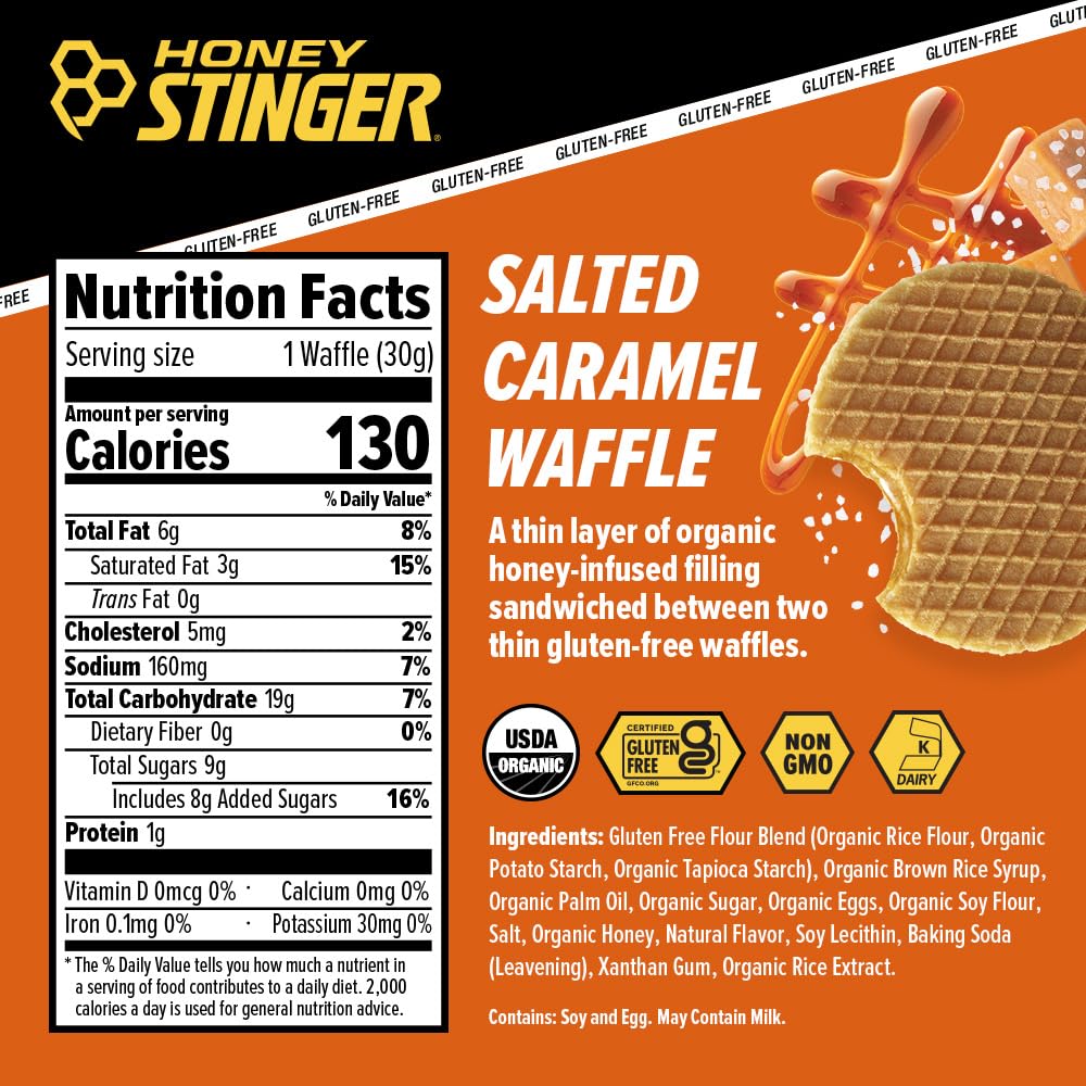 Honey Stinger waffle en mano durante entrenamiento ofrece energía rápida