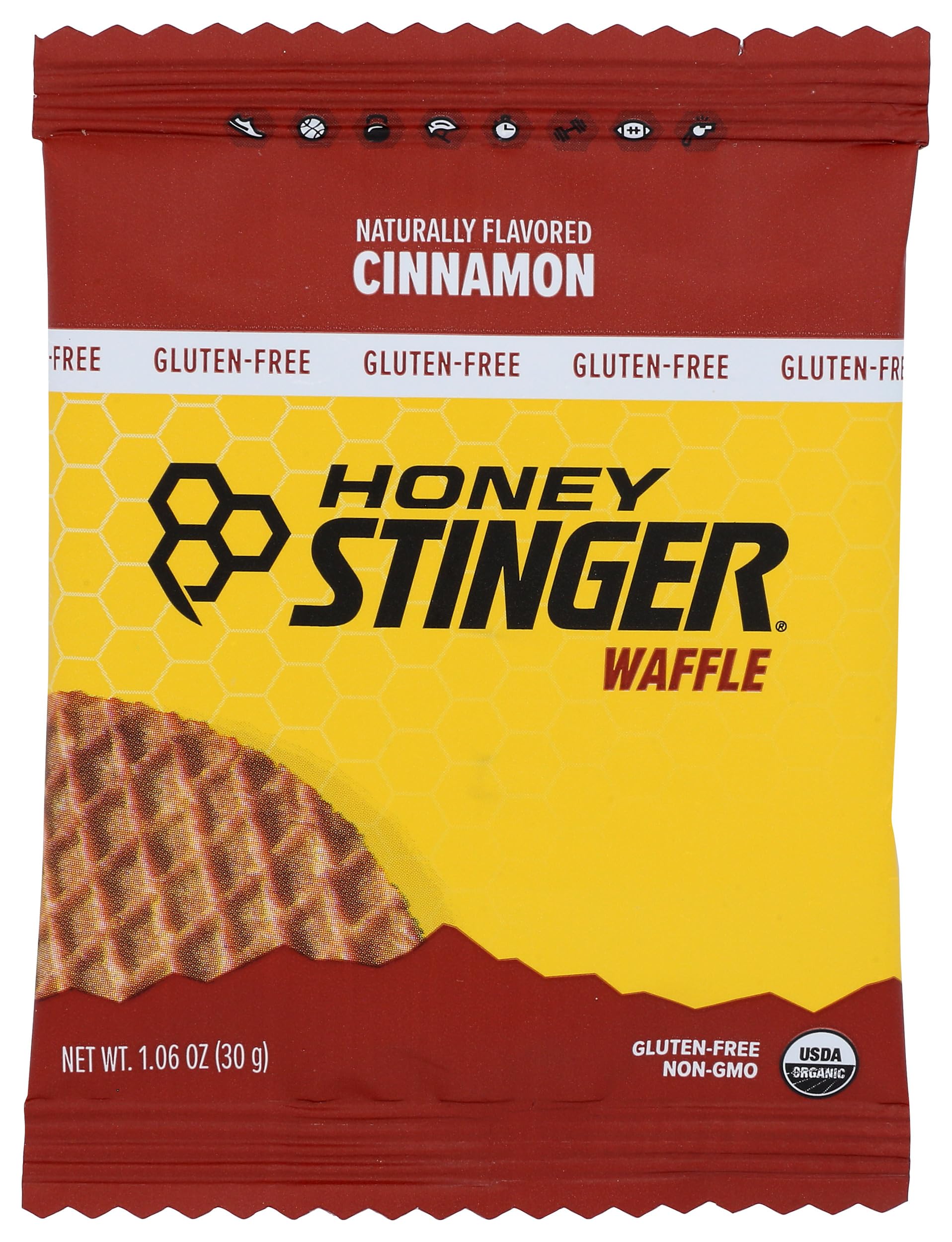 Honey Stinger etiqueta de ingredientes orgánicos y sin aditivos visibles
