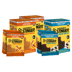 Honey Stinger paquete frontal mostrando variedad y conveniencia