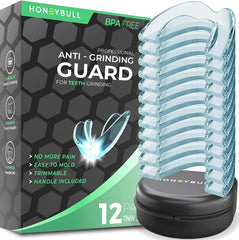 HONEYBULL empaque frontal mostrando seis protectores y estuche, conveniente para viajes