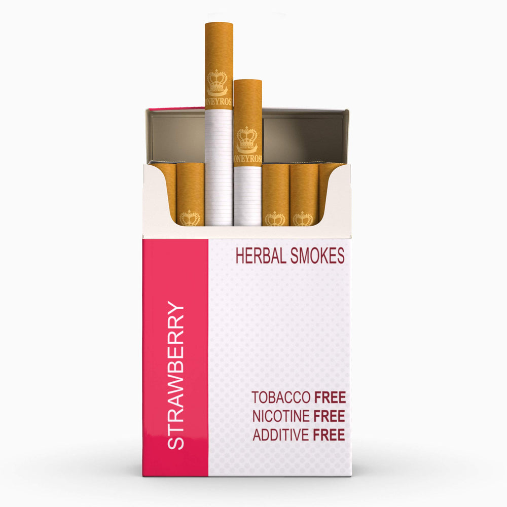 Honeyrose frente del paquete Strawberry mostrando 20 sticks y diseño atractivo