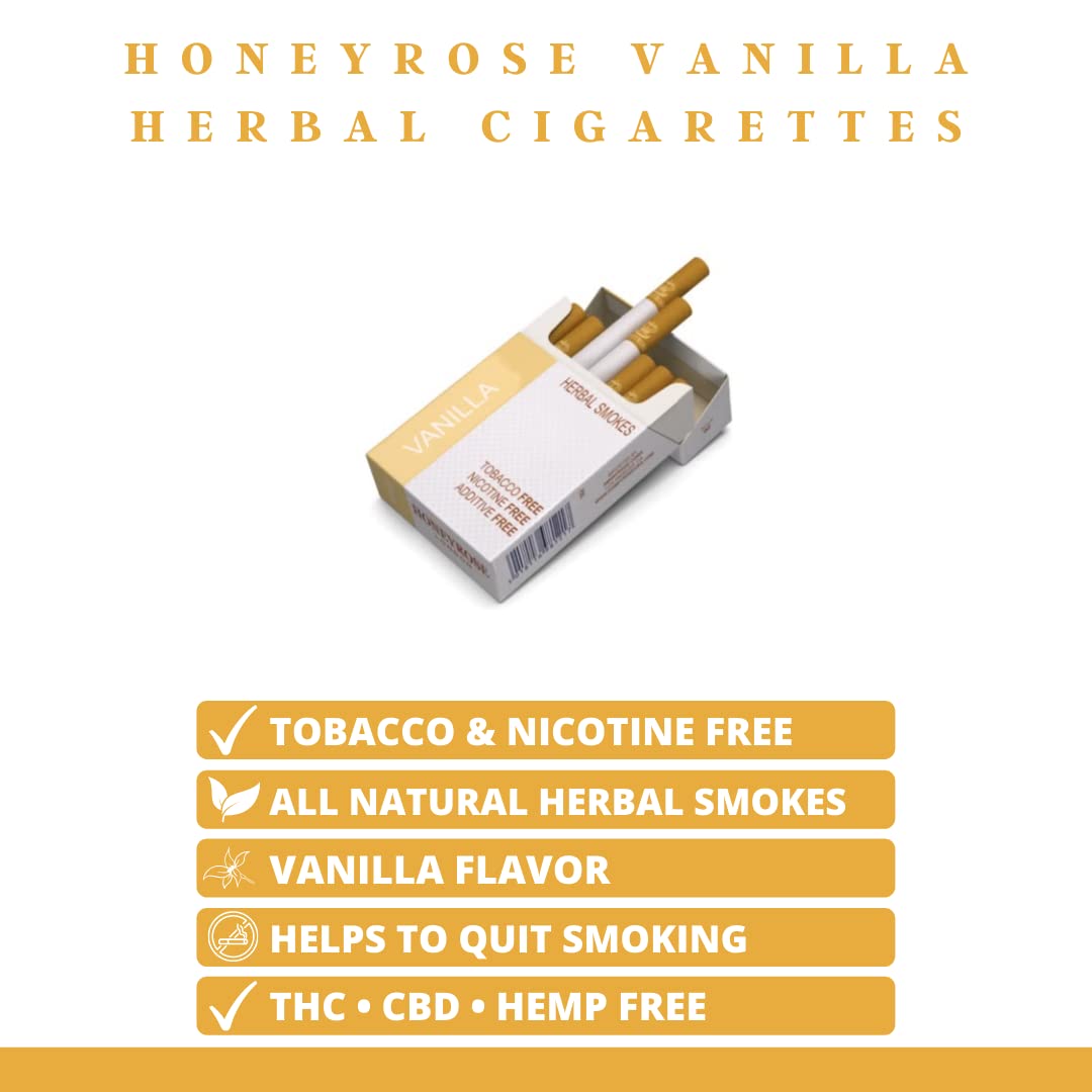 Honeyrose stick encendido cercano mostrando tiro suave y aroma a vainilla