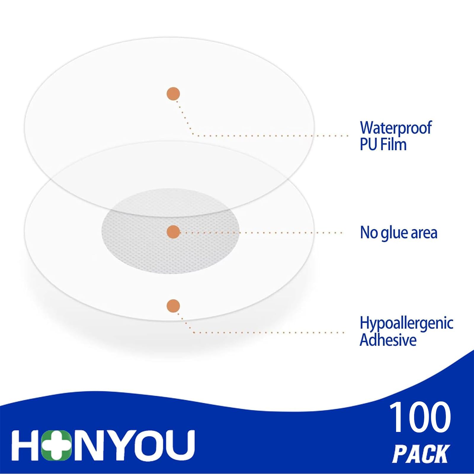 HONYOU parche en piel primer plano cómodo y flexible para piel sensible