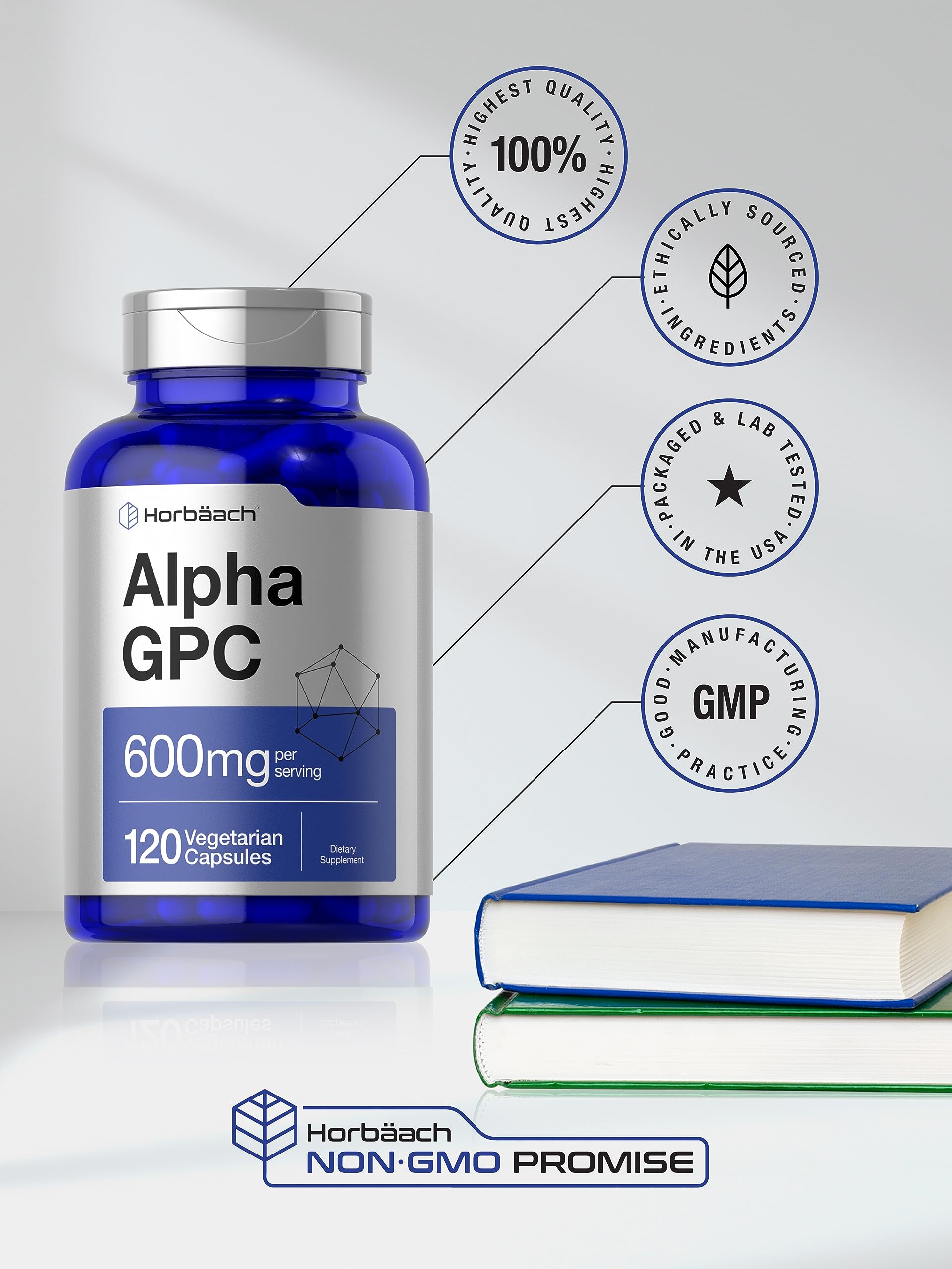 Horbäach etiqueta nutricional legible indicando 600 mg por porción, transparencia