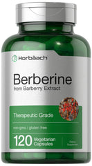 Horbäach frasco frontal mostrando berberina 500 mg y beneficio de pureza