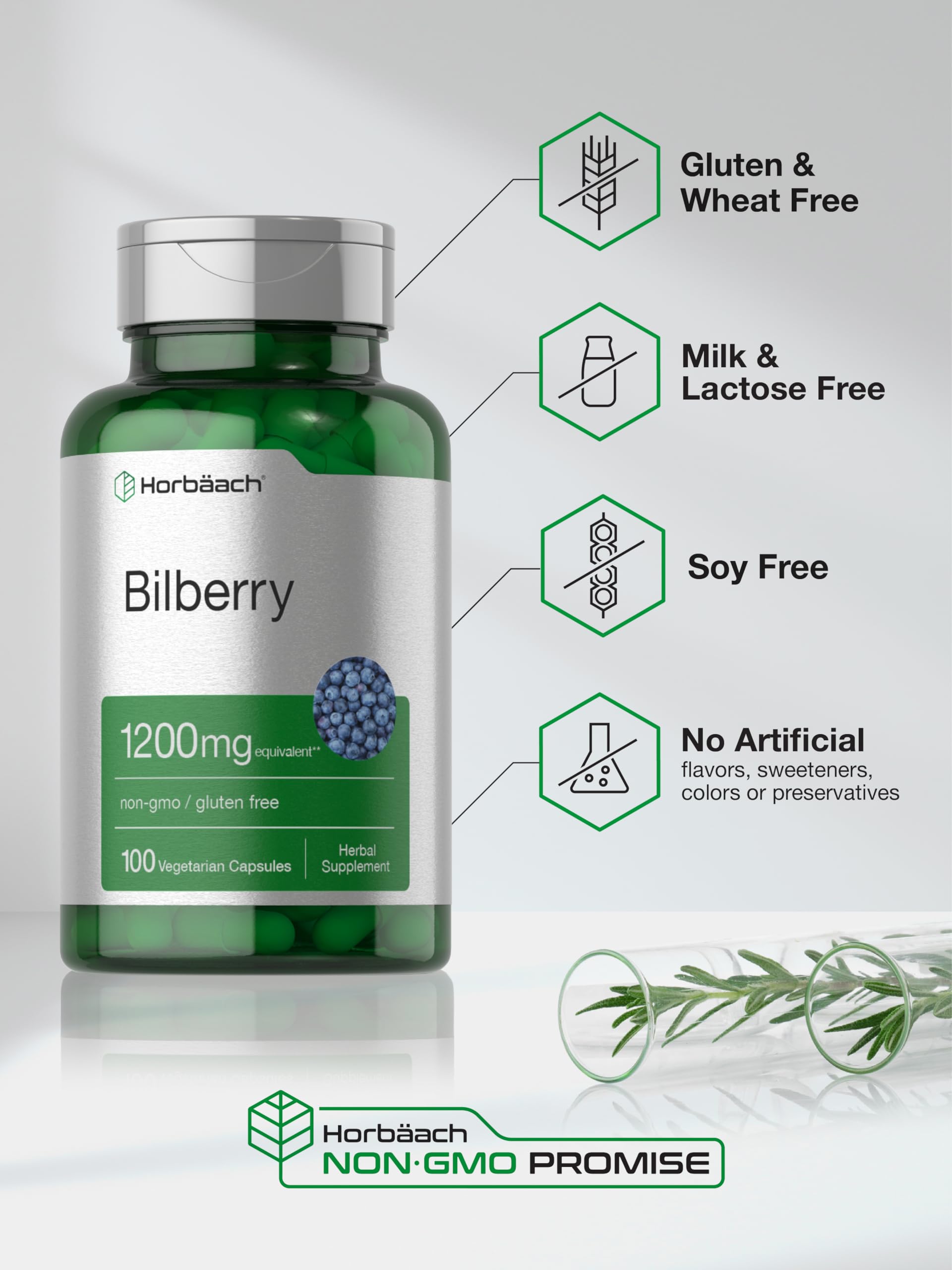 Horbäach etiqueta nutricional legible con ingredientes y garantía