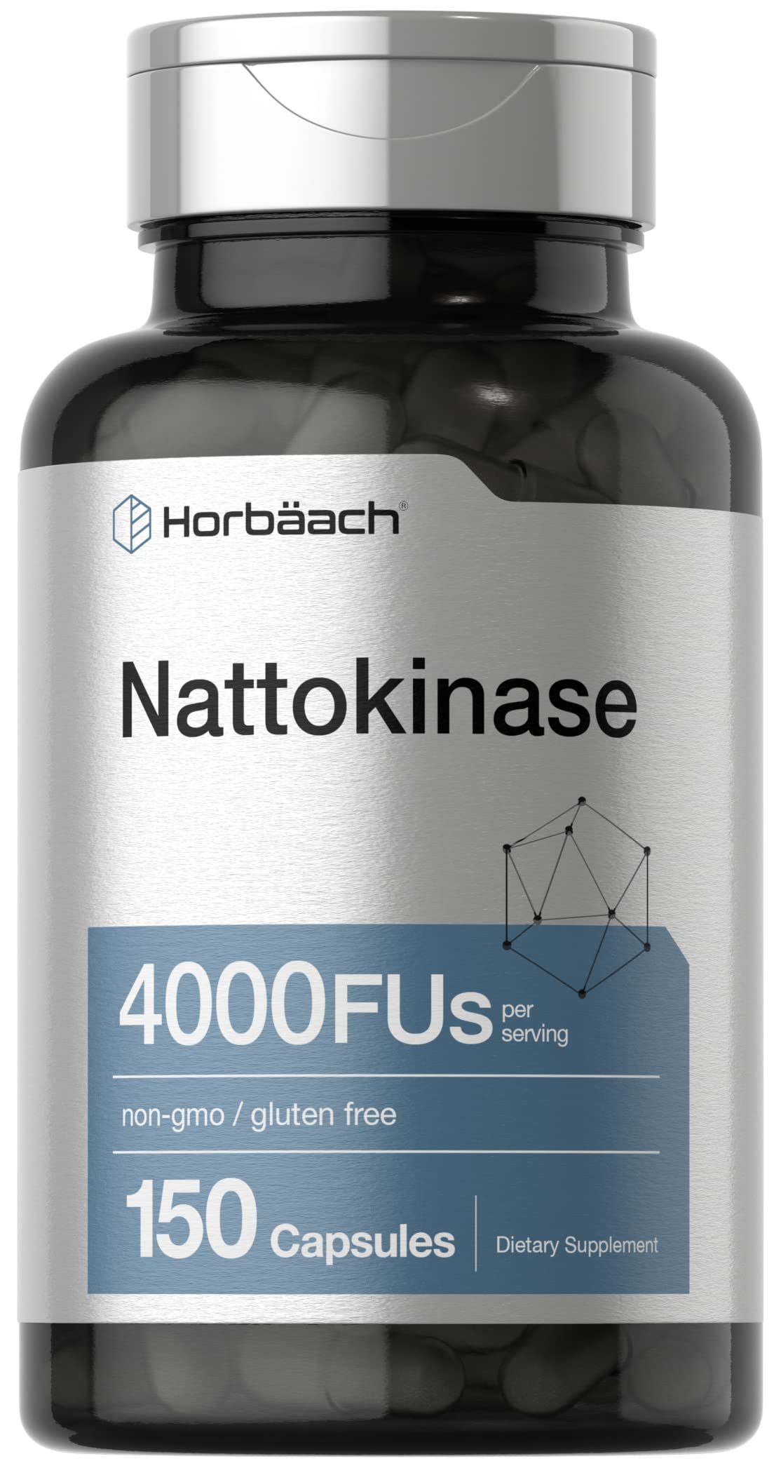 Horbäach botella frontal mostrando etiqueta clara y beneficio de pureza