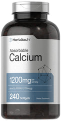 Horbäach botella frontal mostrando 240 softgels y beneficio almacenamiento