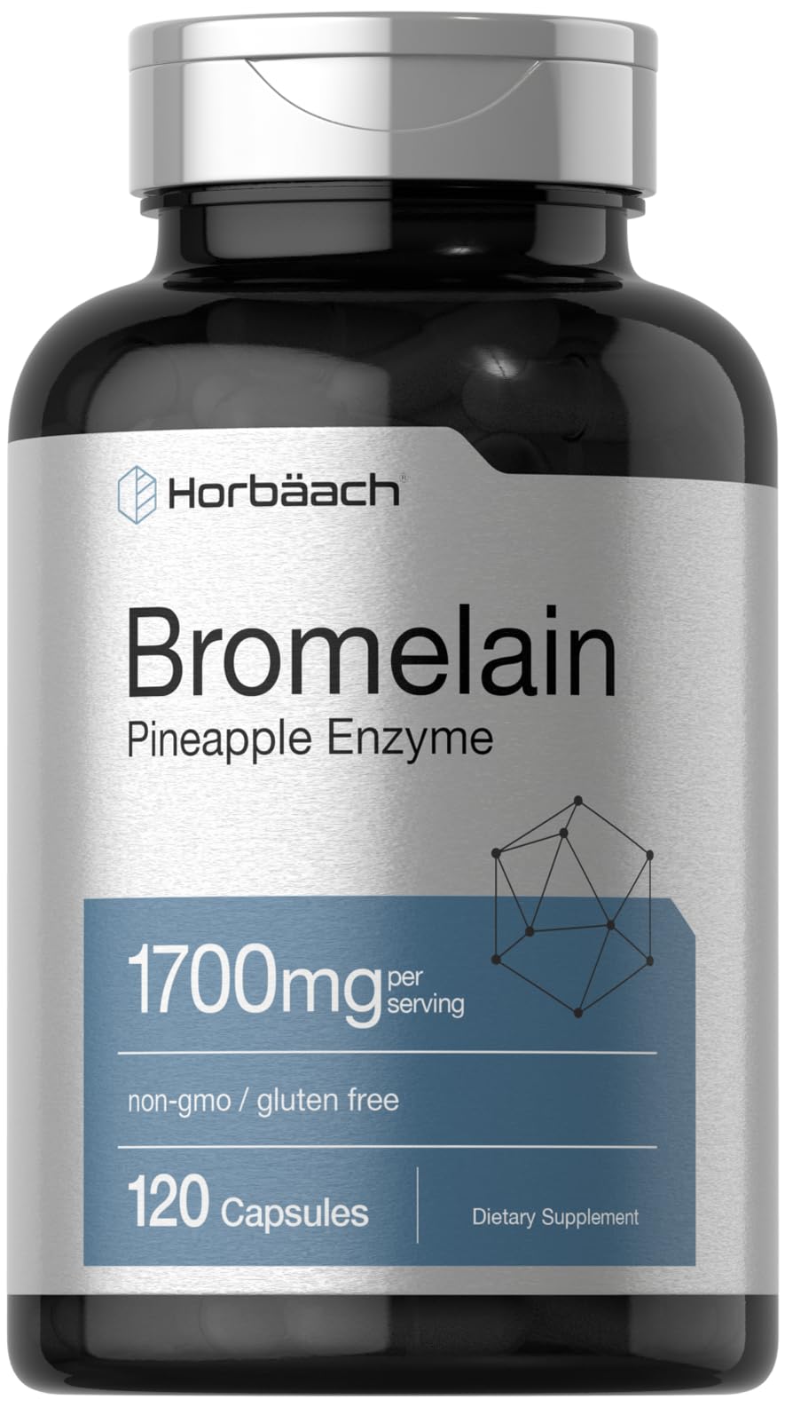 Horbäach frasco frontal mostrando etiqueta y beneficios en digestión