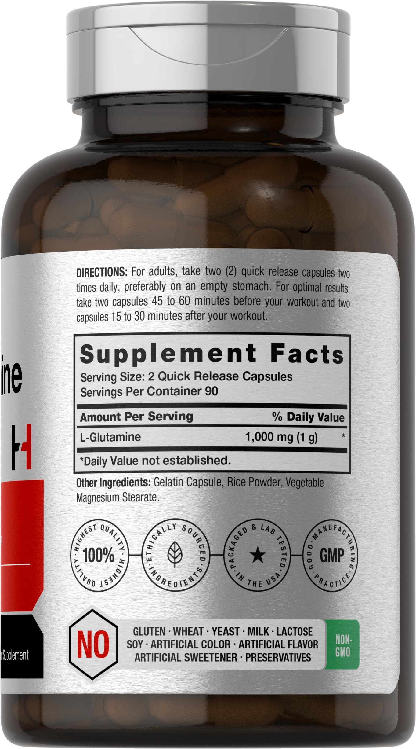 Horbäach cápsula detalle que ilustra 1000 mg por unidad para dosificación precisa