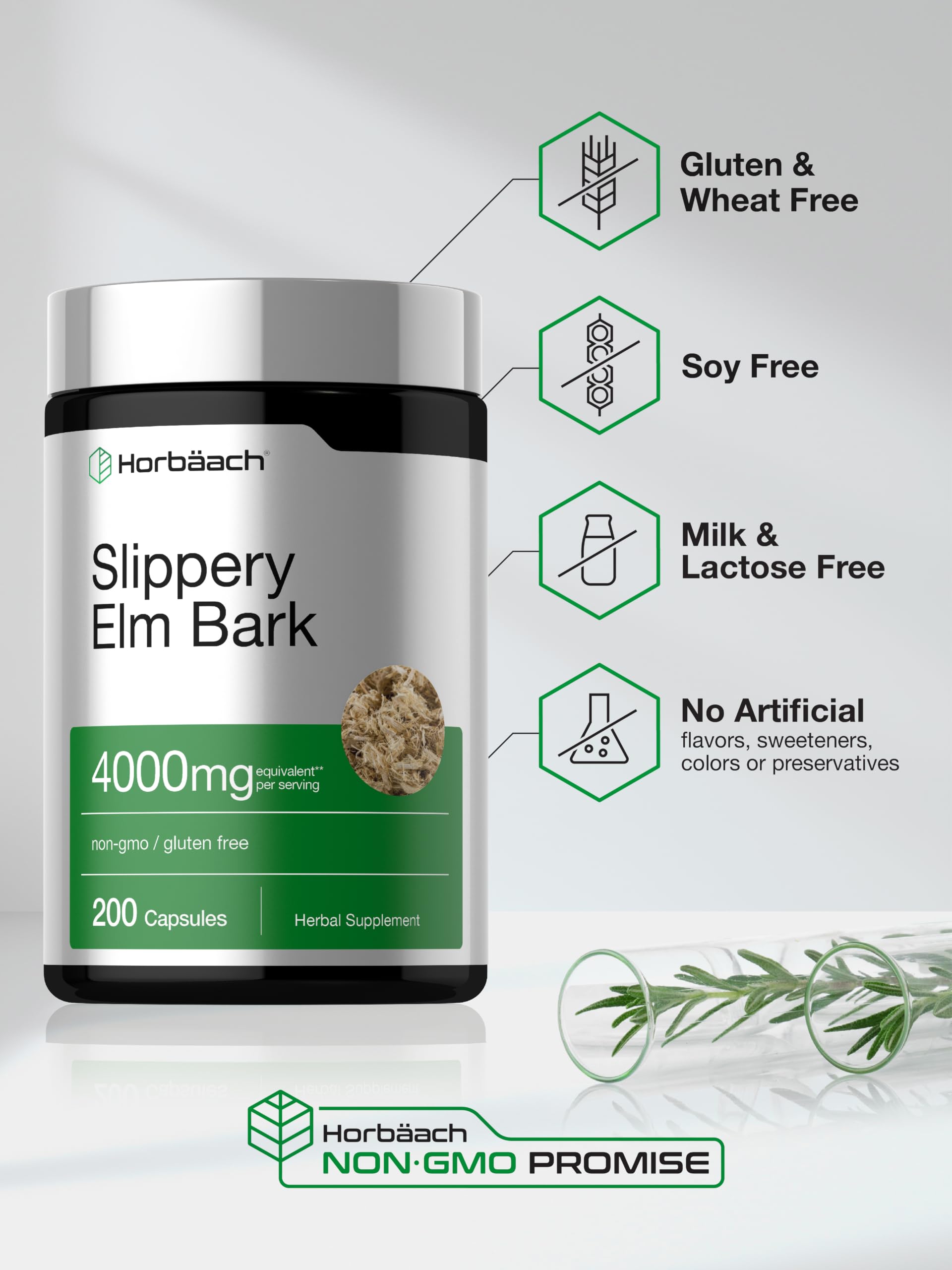 Horbäach cápsulas desplegadas que ilustran cantidad y presentación