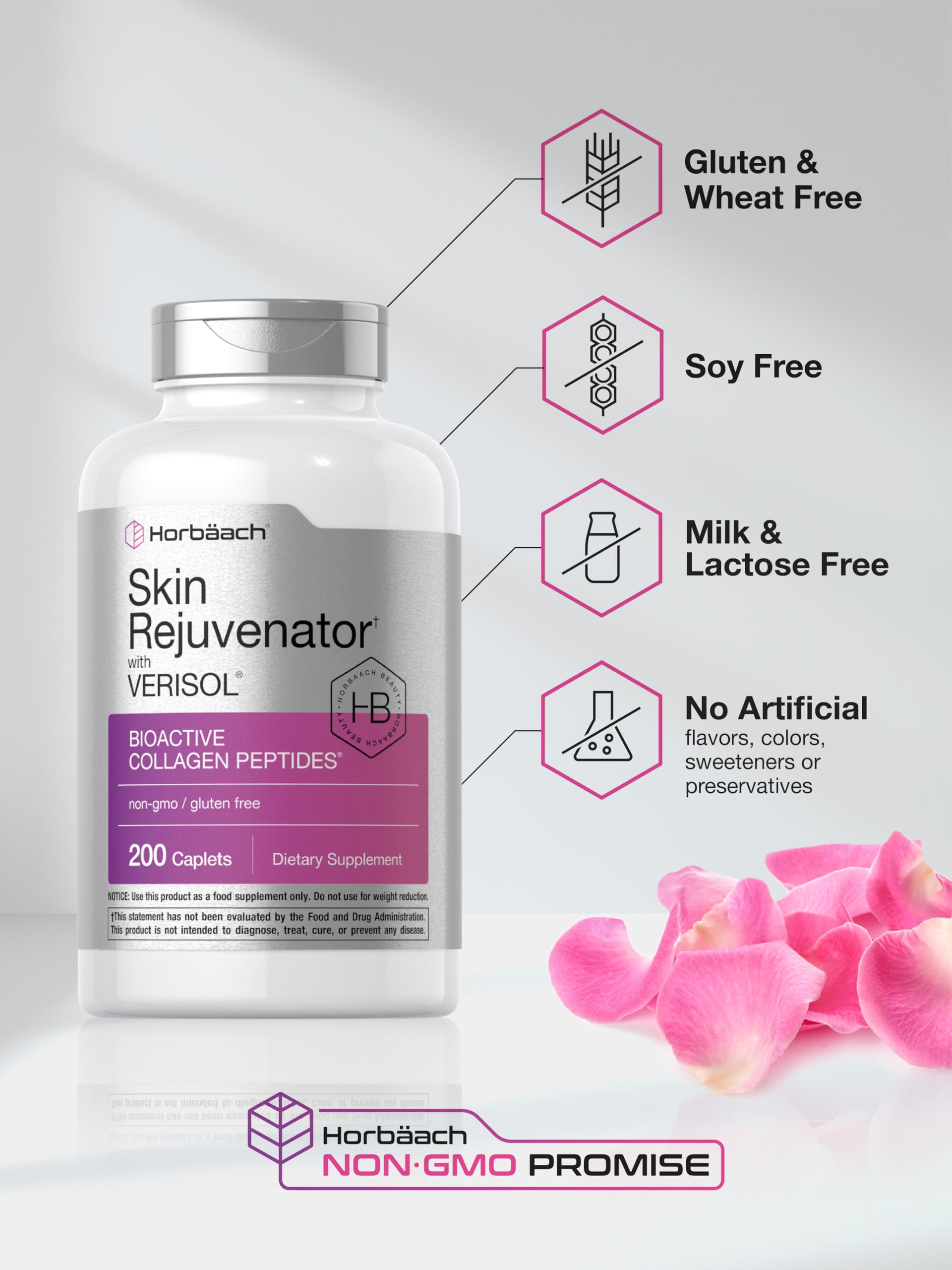Etiqueta Horbäach con tabla nutricional, evidencia de ingredientes transparentes