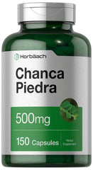 Horbäach frasco frontal de Chanca Piedra 150 cápsulas, presentación confiable