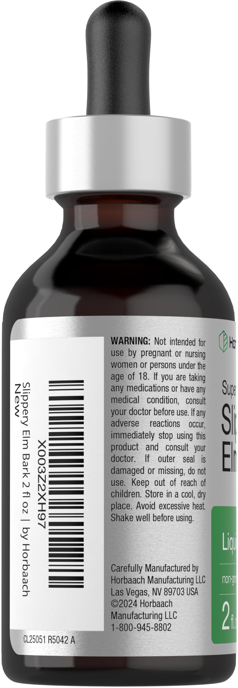 Horbäach etiqueta detallada con información de pureza y ingredientes
