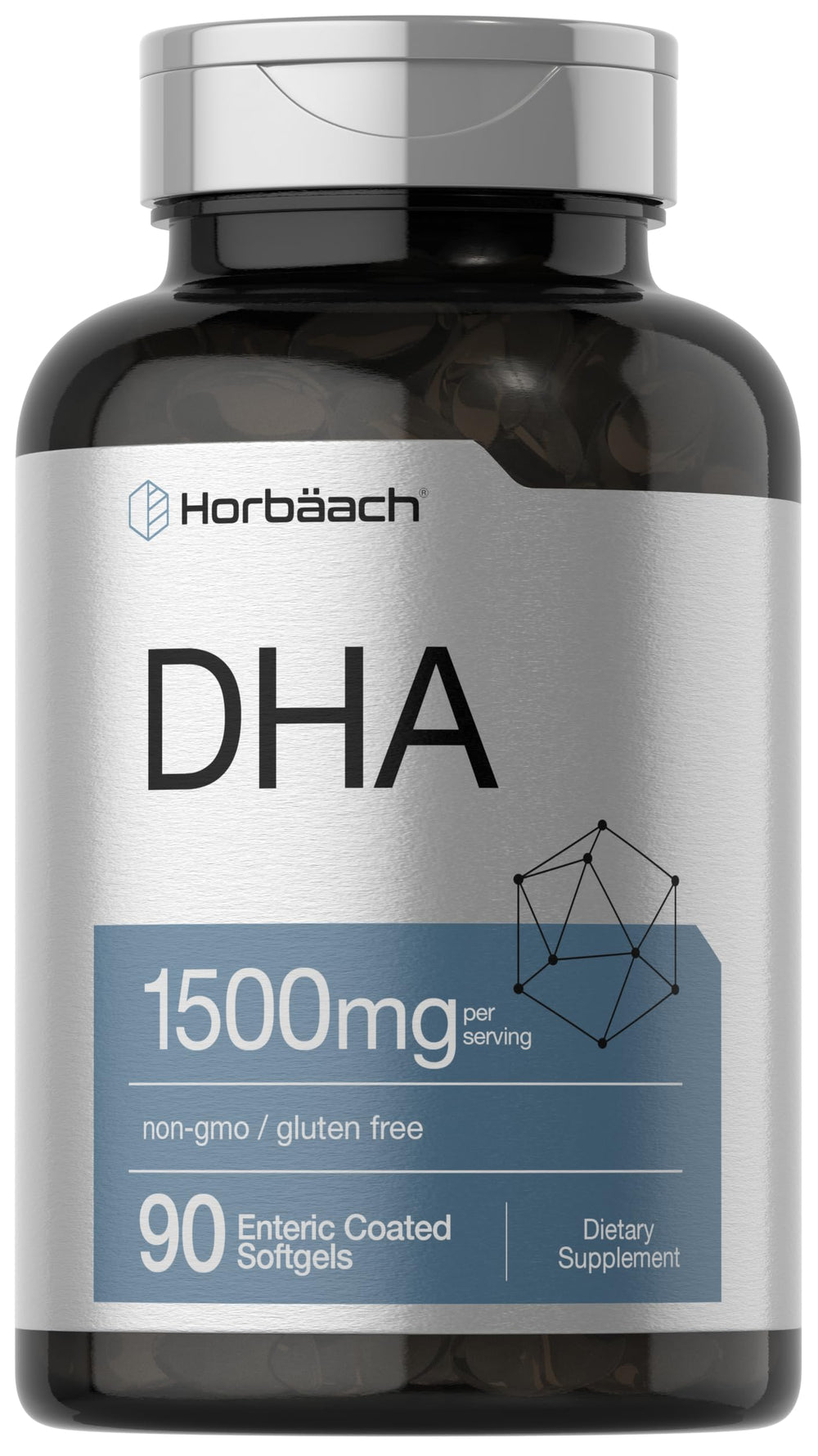 Horbäach envase frontal mostrando 90 cápsulas y beneficio de dosificación prolongada