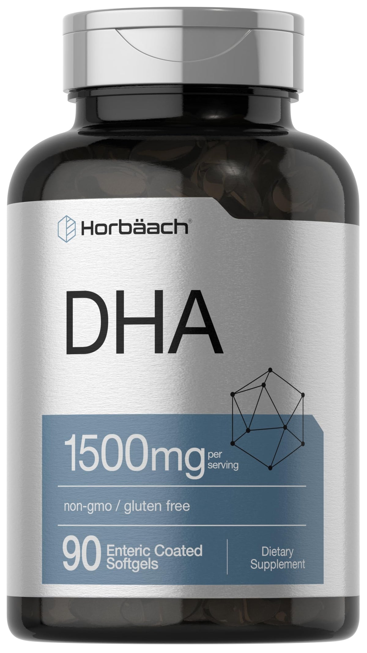 Horbäach envase frontal mostrando 90 cápsulas y beneficio de dosificación prolongada