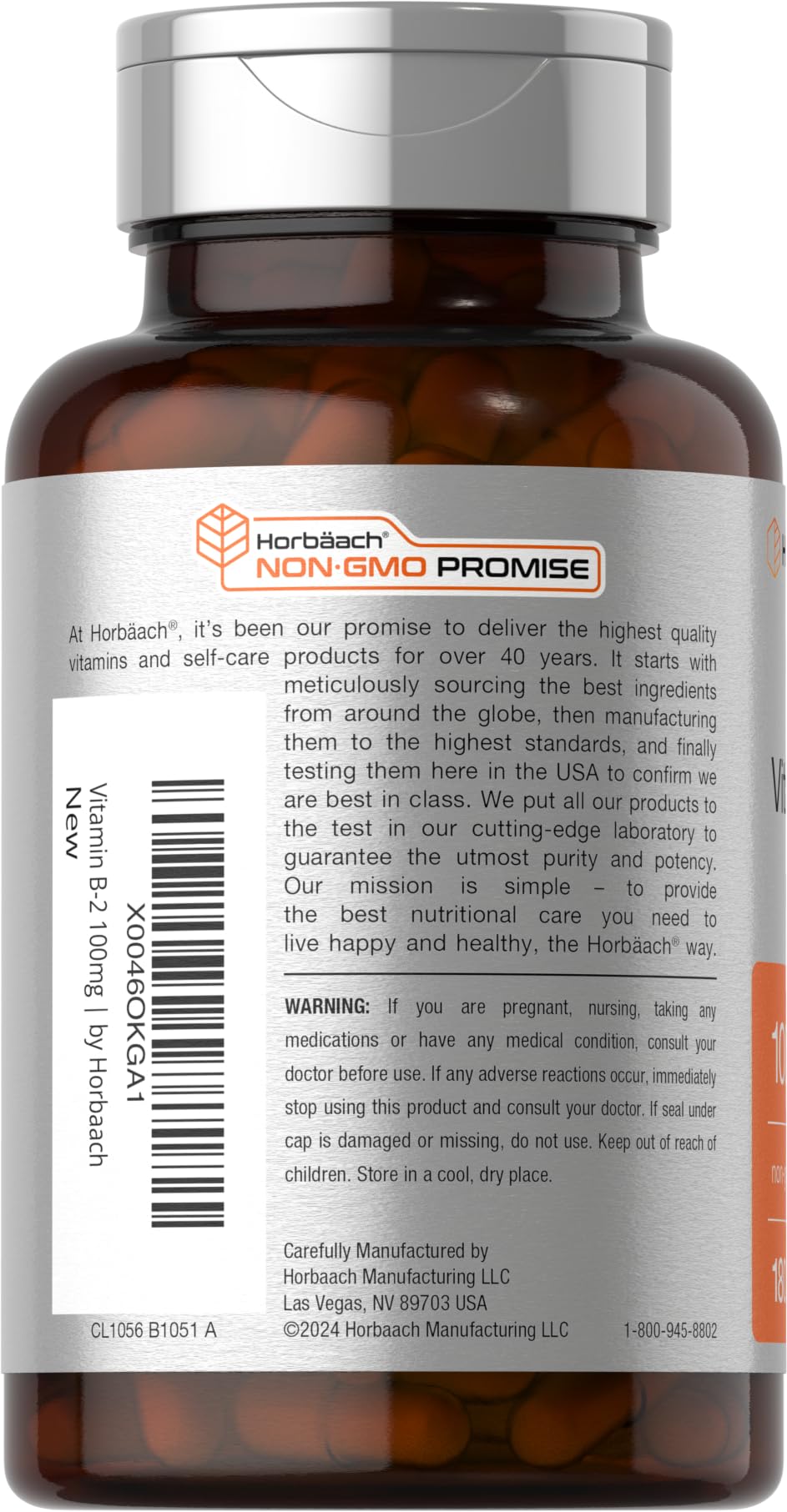 Horbäach etiqueta con información nutricional clara y legible
