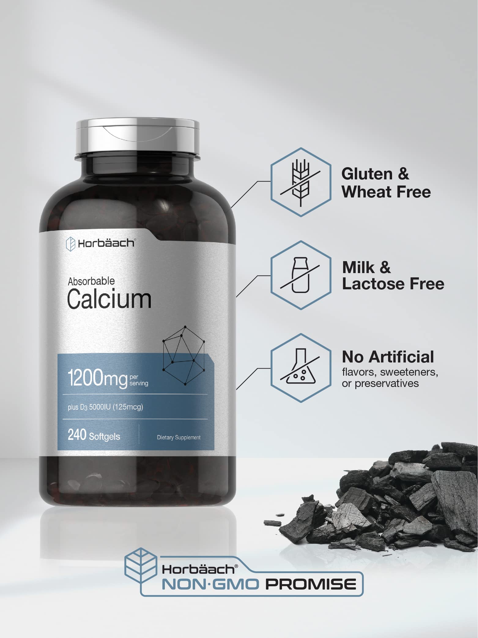 Horbäach etiqueta con información nutricional y garantía de calidad
