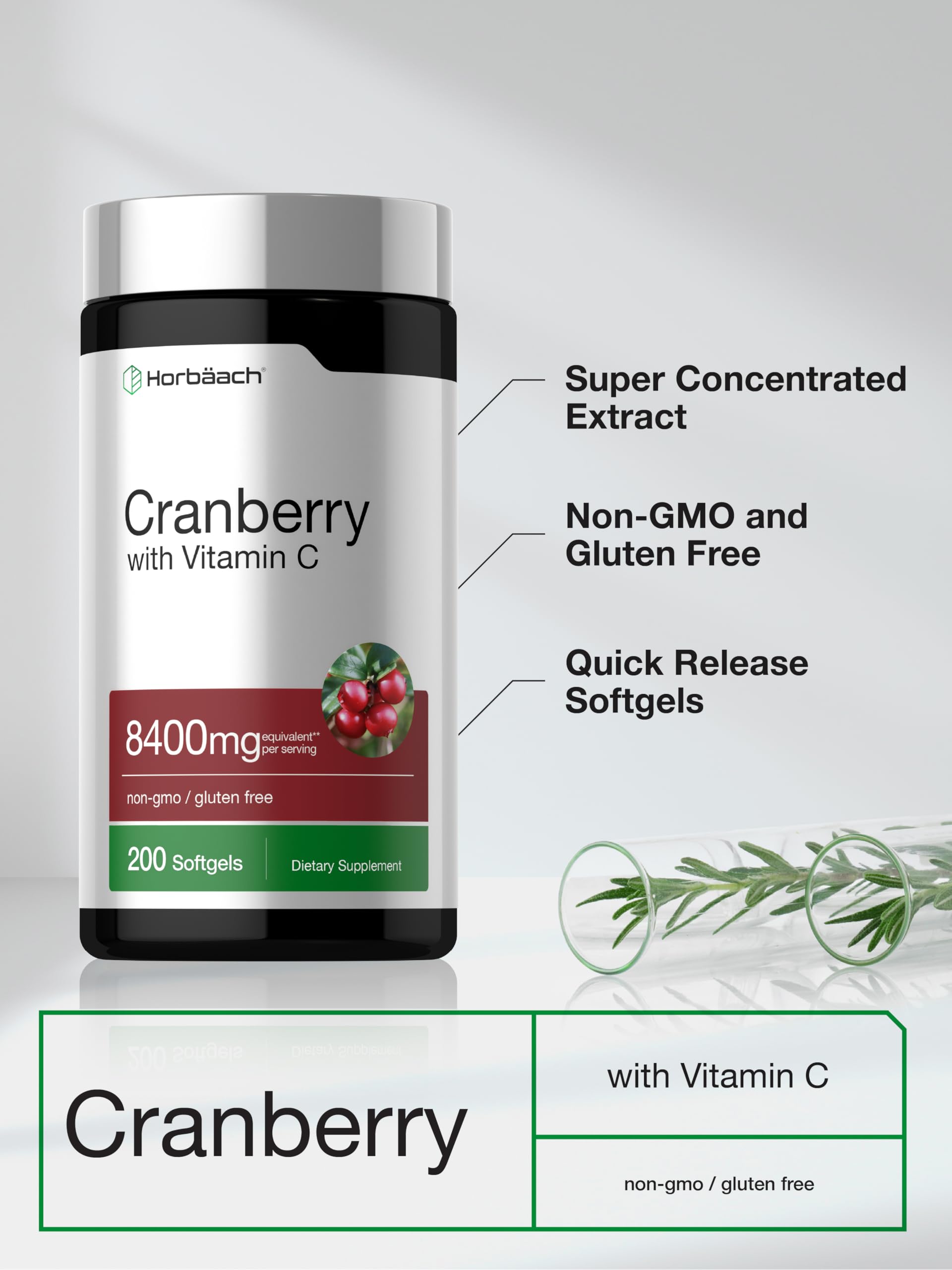 Horbäach etiqueta con lista de ingredientes y garantía de calidad