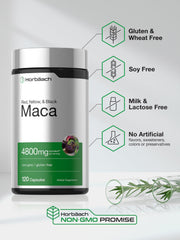 Etiqueta nutricional Horbäach maca, información transparente y segura