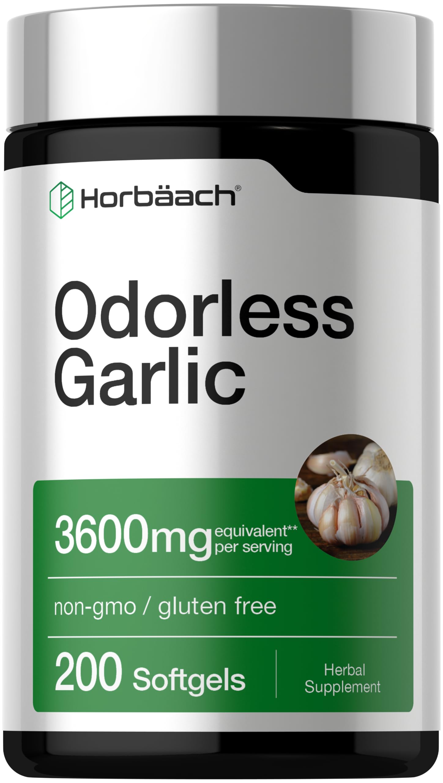 Horbäach frasco delante mostrando 200 cápsulas y confianza en calidad