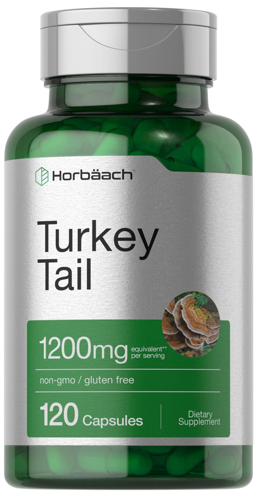 Horbäach frasco frontal mostrando 120 cápsulas y beneficios de pureza
