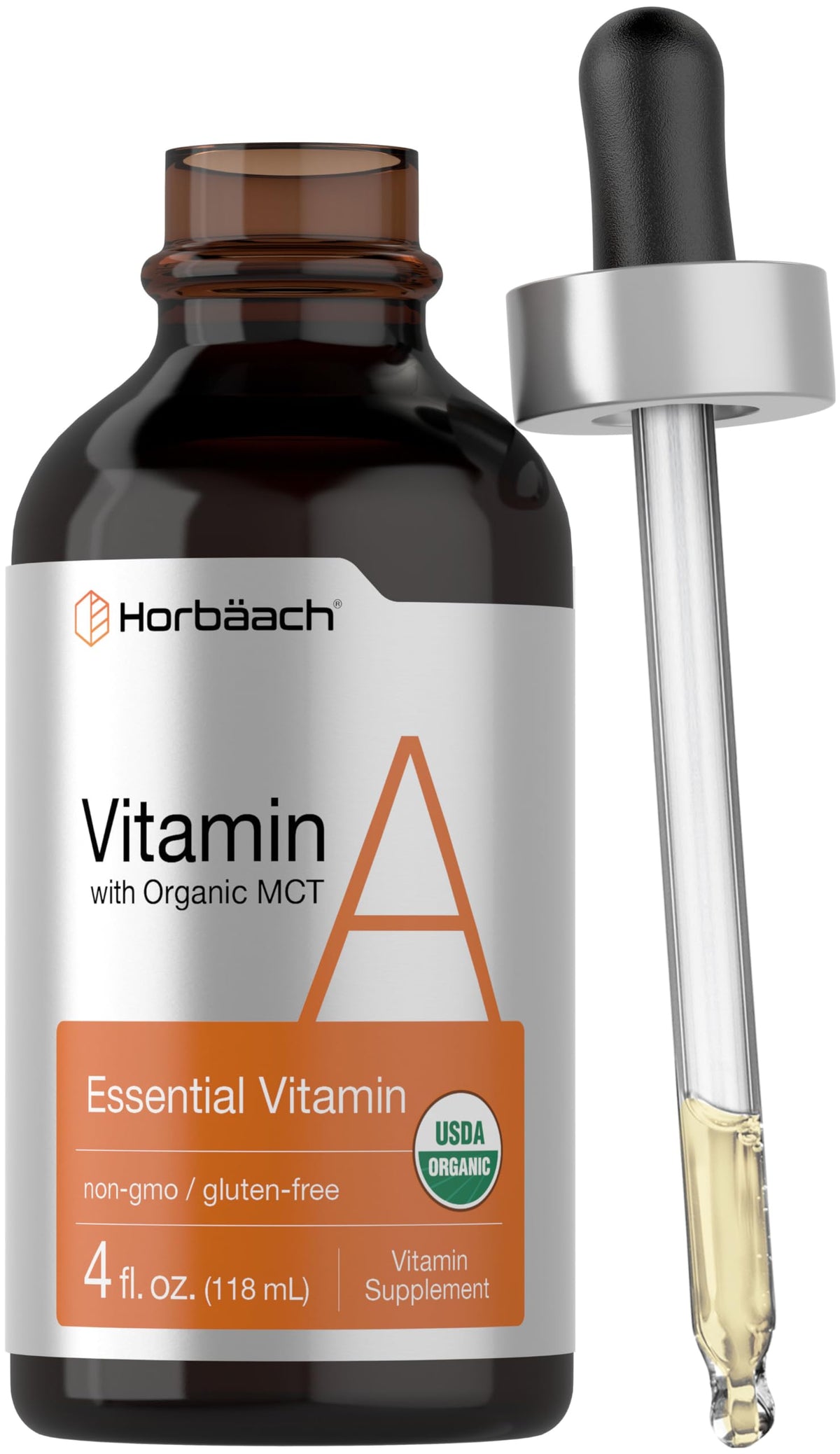 Horbäach frasco frontal mostrando etiqueta clara y beneficio de pureza