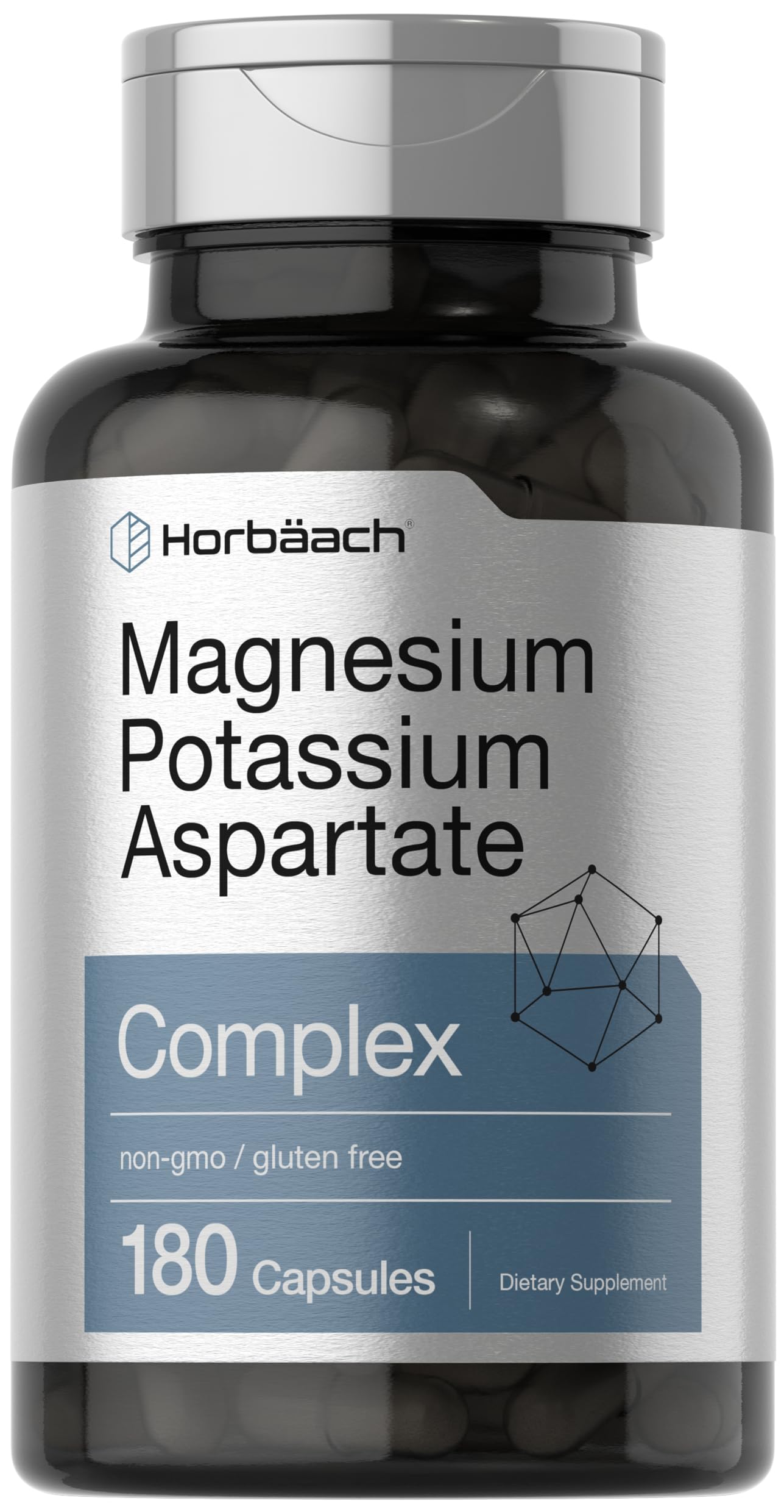 Horbäach frasco frontal mostrando 180 cápsulas y marca clara para compra informada