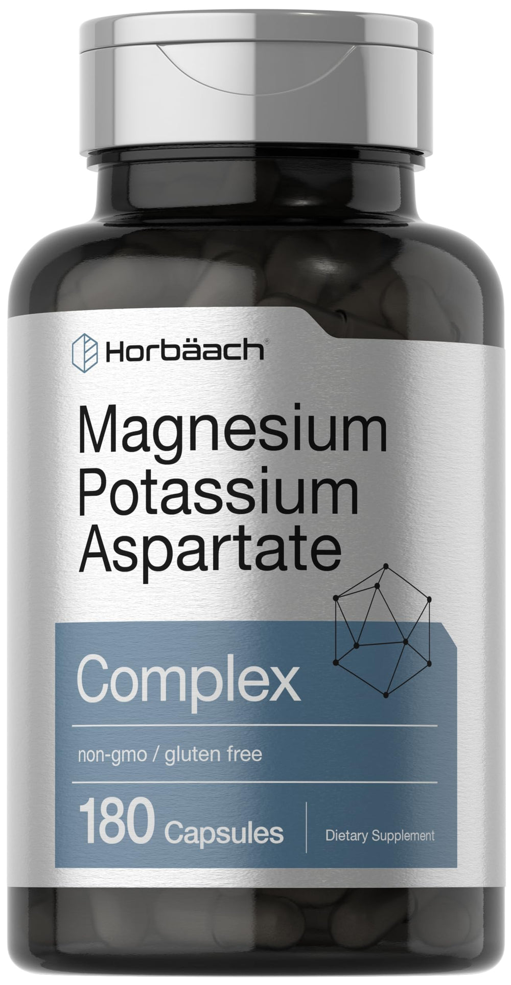 Horbäach frasco frontal mostrando 180 cápsulas y marca clara para compra informada