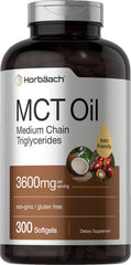 Horbäach frasco frontal mostrando 300 softgels y conveniencia diaria