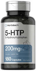 Horbäach envase frontal 5HTP 200 mg mostrando cantidad y diseño, tranquilidad de compra