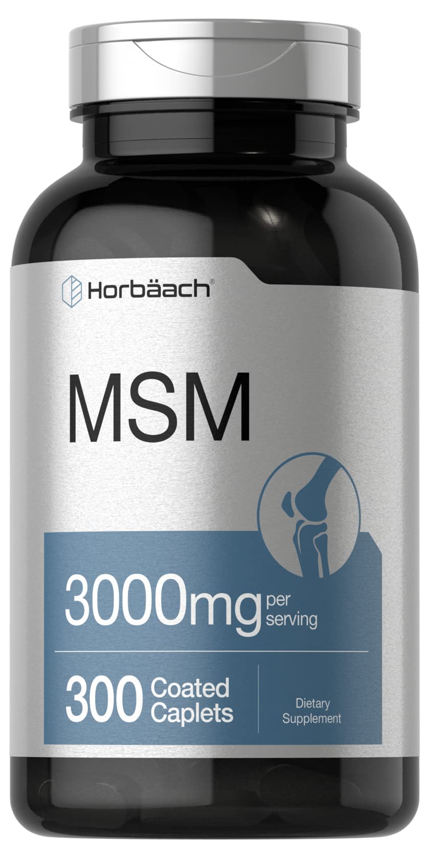 Horbäach frasco frontal mostrando 300 tabletas, confianza en cantidad