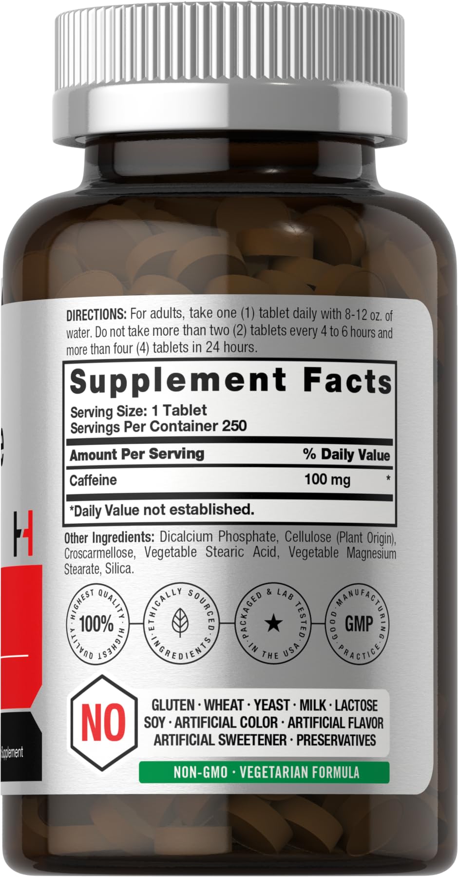 Horbäach tableta en mano destacando 100 mg y dosificación precisa