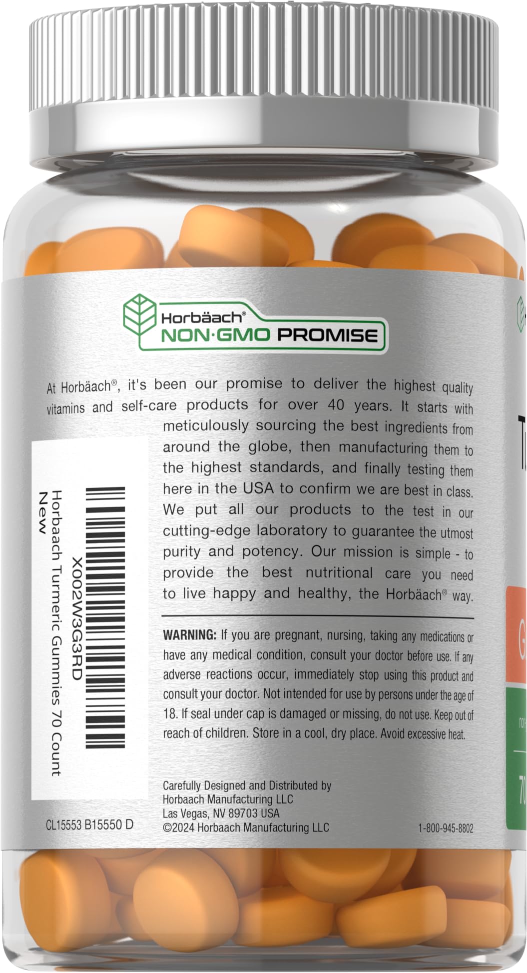 Horbäach gominola en mano para mostrar tamaño y facilidad de consumo