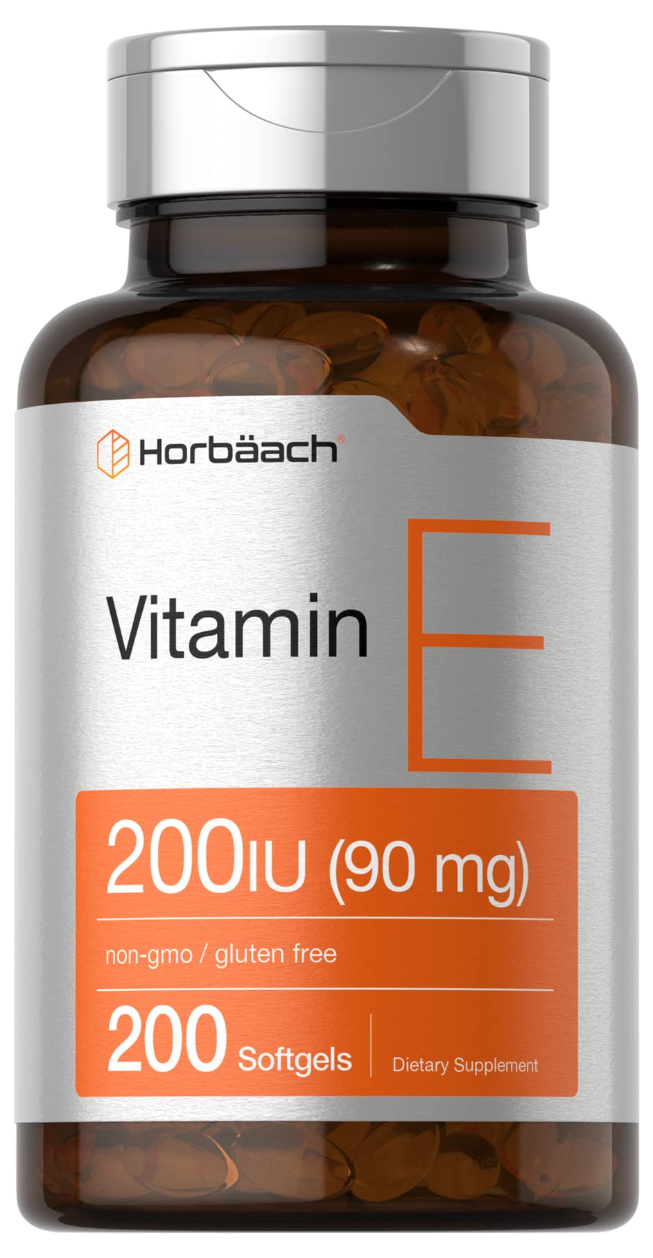 Horbäach botella frontal con 200 cápsulas, muestra disponibilidad prolongada