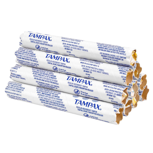 Hospeco Tampax vista frontal del paquete mostrando unidad para reposición