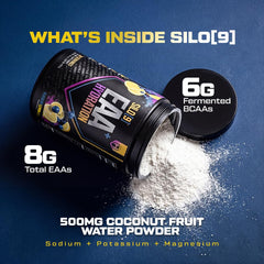 HOSSTILE etiqueta nutricional de SILO[9] con perfil de EAAs y electrolitos