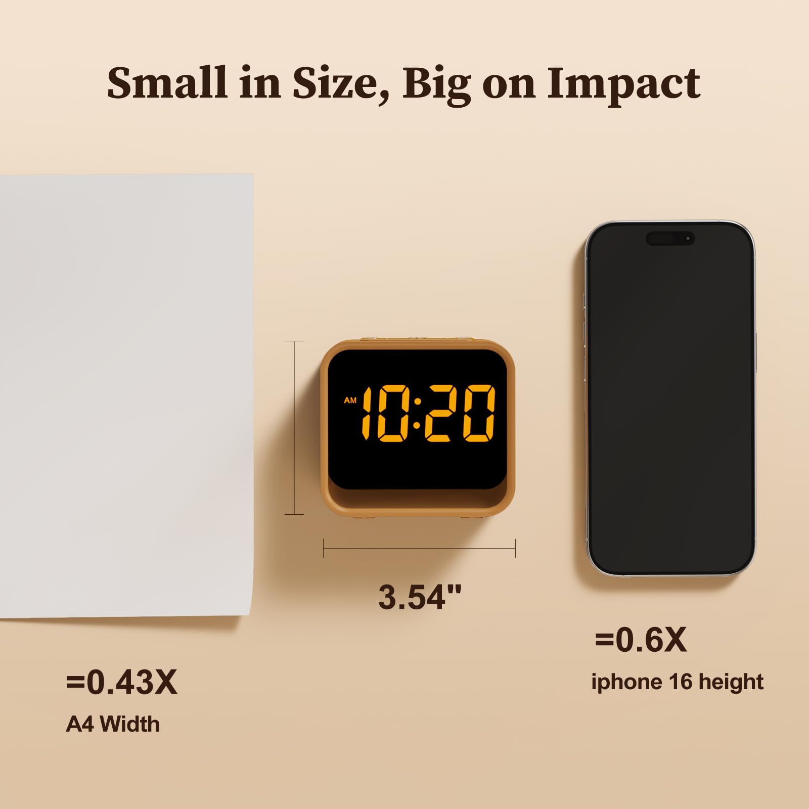 HOUSBAY reloj en dormitorio iluminado creando ambiente relajante y cómodo
